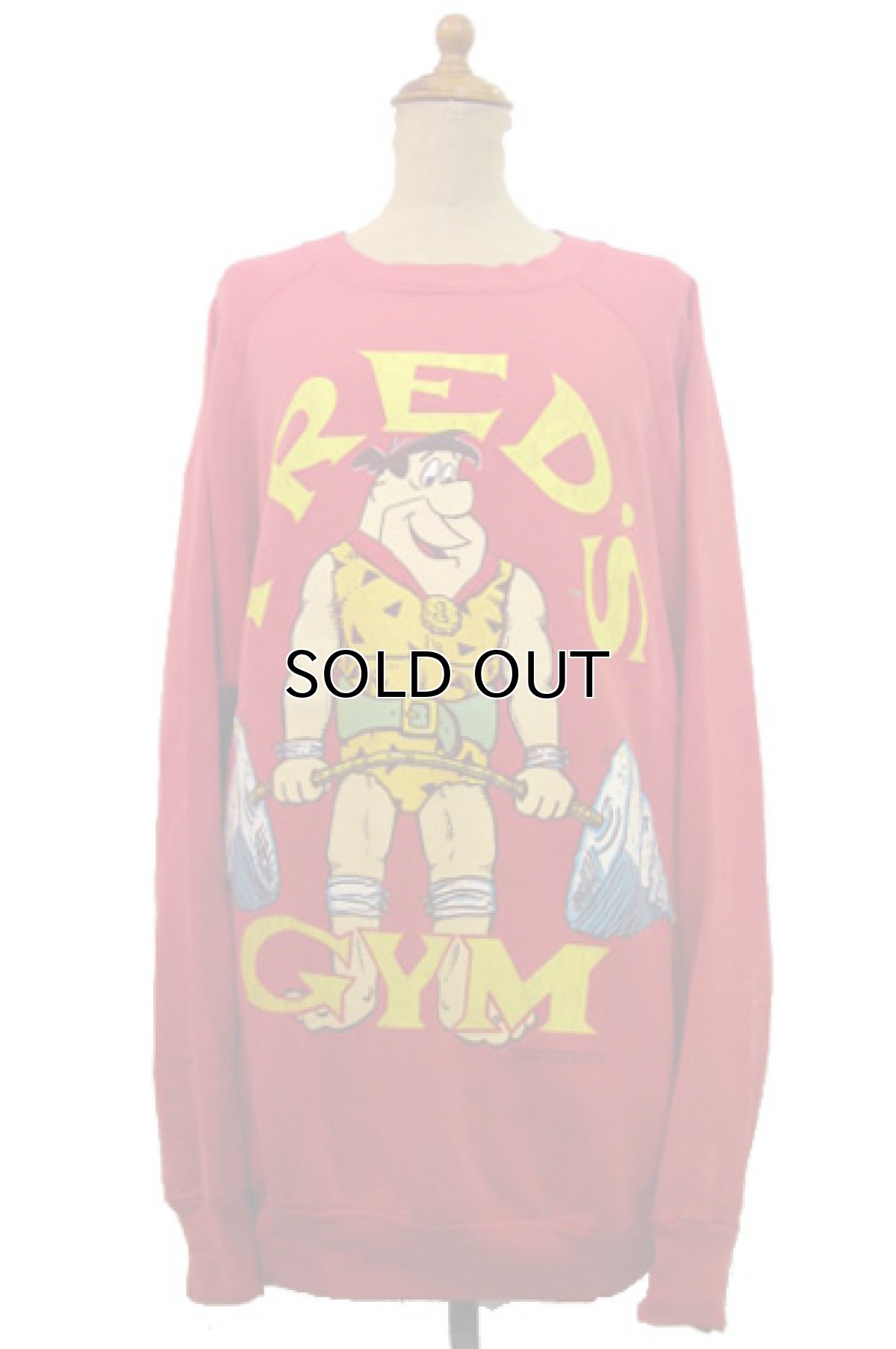 画像1: 1990's "FRED'S" Crew Neck Sweat　RED　size L~XL位 (表記 不明) (1)