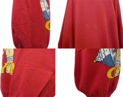 画像1: 1990's "FRED'S" Crew Neck Sweat　RED　size L~XL位 (表記 不明)