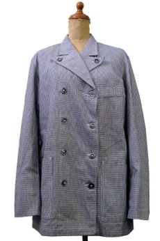 画像1: 1960's "Feloay" French Double Breasted Cook Jacket　size M 位 (表記 44) (1)