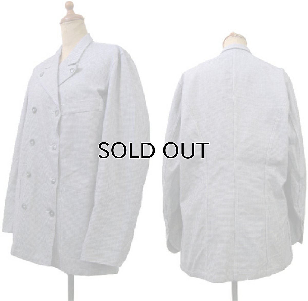 画像2: 1960's "Feloay" French Double Breasted Cook Jacket size M 位 (表記 44) (2)