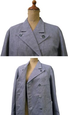 画像3: 1960's "Feloay" French Double Breasted Cook Jacket　size M 位 (表記 44) (3)