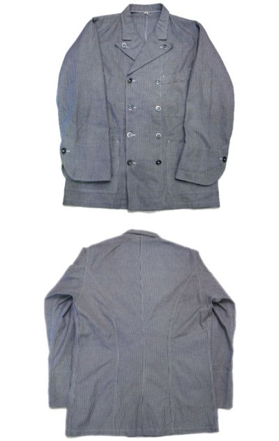 画像1: 1960's "Feloay" French Double Breasted Cook Jacket　size M 位 (表記 44)