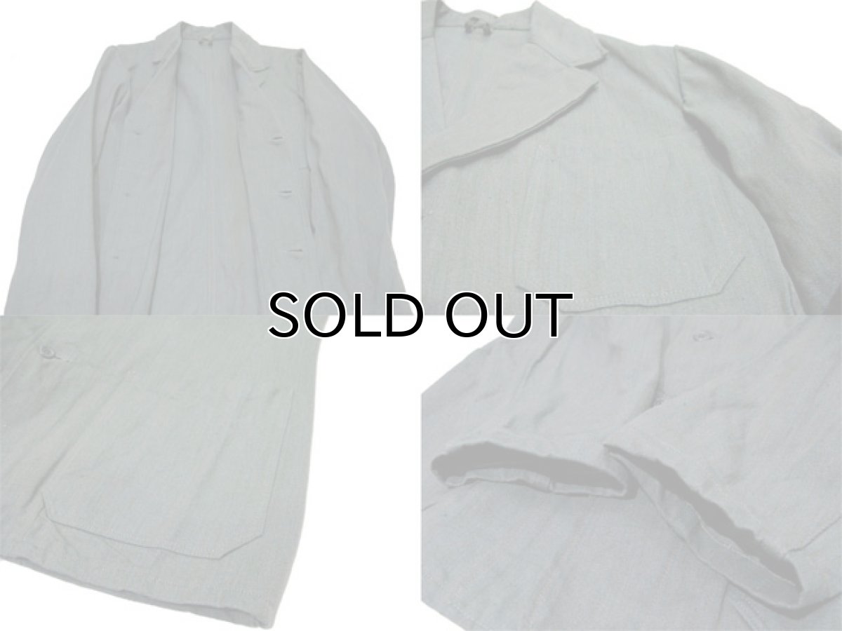 画像4: 1950's Swedish 3-Button Cotton Work Jacket DEAD STOCK - one wash　GREEN　size M - L  (表記 なし) (4)