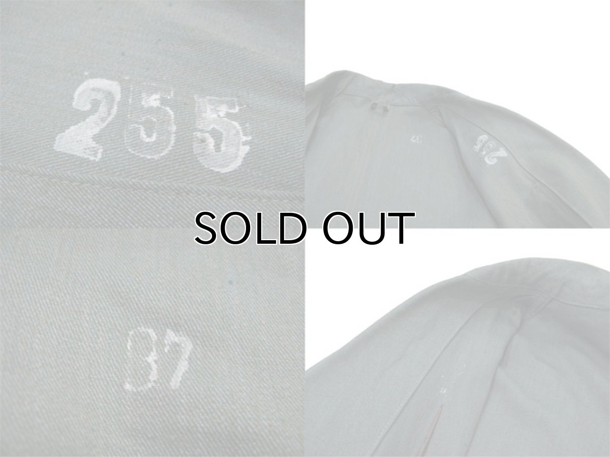 画像3: 1950's Swedish 3-Button Cotton Work Jacket DEAD STOCK - one wash　GREEN　size M - L  (表記 なし) (3)