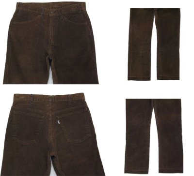 画像1: 1980's Levi's 519 Corduroy Pants  42TALON  made in USA　color : BROWN　size w 32 inch (表記 w 33 inch)