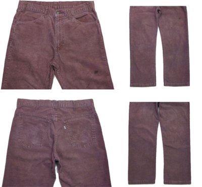 画像1: 1980's Levi's 519 Corduroy Pants  42TALON  made in USA　color : LIGHT PURPLE　size w 33.5 inch (表記 w 34 inch)