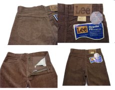 画像3: 1980's "Lee" lot 200-5423 Straight Corduroy Pants made in USA  DEAD STOCK　color : BROWN　size w 29 inch (表記 w 29 inch) (3)
