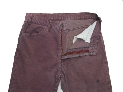 画像3: 1980's Levi's 519 Corduroy Pants  42TALON  made in USA　color : LIGHT PURPLE　size w 33.5 inch (表記 w 34 inch)