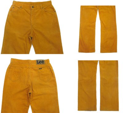 画像1: ~1980's "Lee" Ms.Lee lot 305-9677 Corduroy Pants made in USA  color : MUSTERED　size w 31 inch (表記 14)