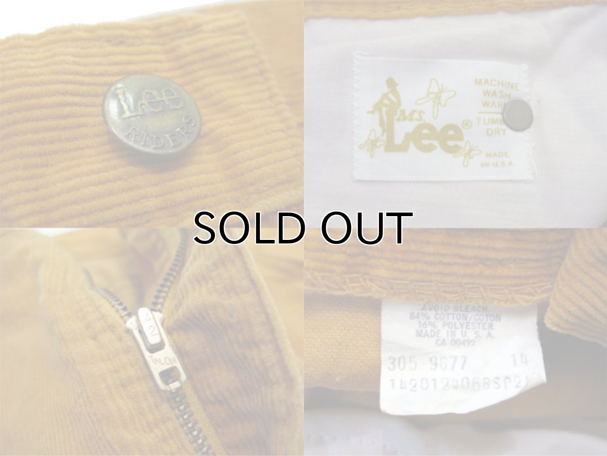画像3: ~1980's "Lee" Ms.Lee lot 305-9677 Corduroy Pants made in USA  color : MUSTERED size w 31 inch (表記 14) (3)