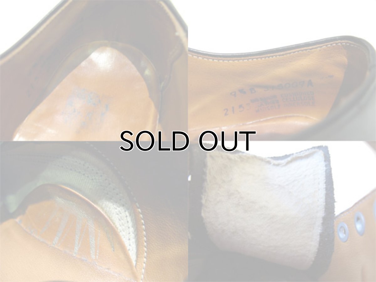 画像3: ~1970's UNKNOWN Straight Tip Leather Shoes BLACK size 9 1/2 B  ( 27~27.5 cm ) (3)