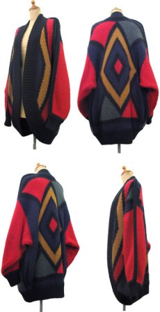 画像2: 1980's ~ "Pierre Cardin" Design Mohair Cardigan　size M 位 (表記 S) (2)