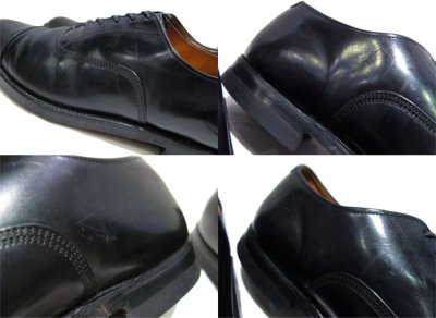 画像2: ~1970's UNKNOWN Straight Tip Leather Shoes　BLACK　size 9 1/2 B  ( 27~27.5 cm )