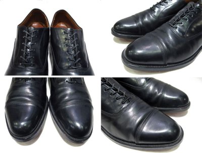 画像3: ~1970's UNKNOWN Straight Tip Leather Shoes　BLACK　size 9 1/2 B  ( 27~27.5 cm )