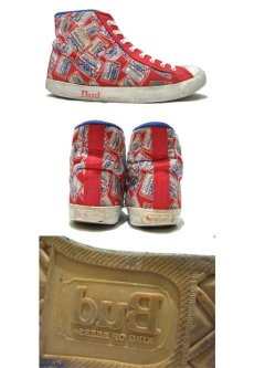 画像2: 1980's "Budweiser" Hi-Cut Canvas Sneaker   made in KOREA　総柄 　size US 8 1/2 (26.5cm) (2)