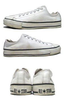 画像2: 1990's "CONVERSE" ALL STAR OX Leather Upper   made in USA　WHITE 　size US 8 (26.5cm) (2)