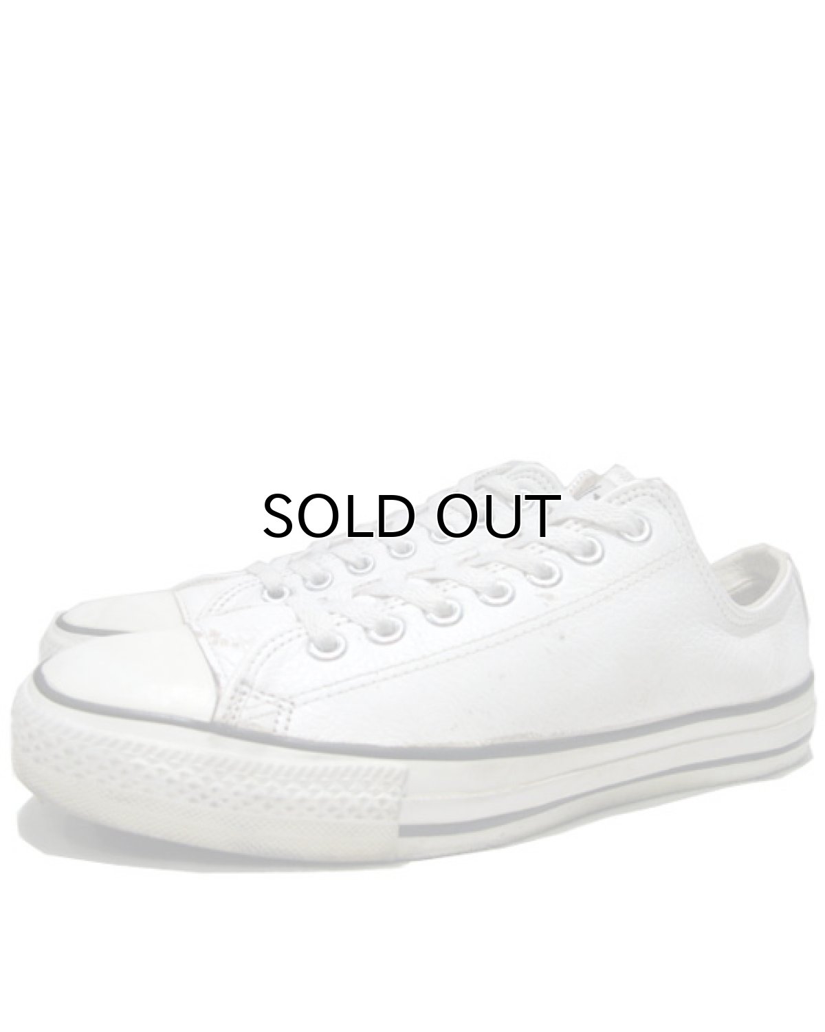 画像1: 1990's "CONVERSE" ALL STAR OX Leather Upper   made in USA　WHITE 　size US 8 (26.5cm) (1)