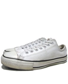 画像1: 1990's "CONVERSE" ALL STAR OX Leather Upper   made in USA　WHITE 　size US 8 (26.5cm) (1)