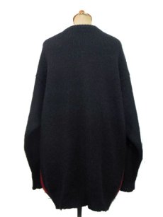画像2: Europe Mohair Wool Argyle Pattern Cardigan　size L - XL ぐらい ( 表記 なし ) (2)