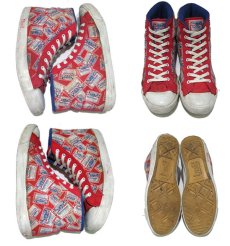 画像3: 1980's "Budweiser" Hi-Cut Canvas Sneaker   made in KOREA　総柄 　size US 8 1/2 (26.5cm) (3)