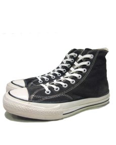 画像1: 1980's "CONVERSE" ALL STAR HI side stitch   made in USA　BLACK 　size US 6 1/2 (25cm) (1)