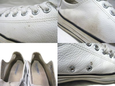 画像2: 1990's "CONVERSE" ALL STAR OX Leather Upper   made in USA　WHITE 　size US 8 (26.5cm)