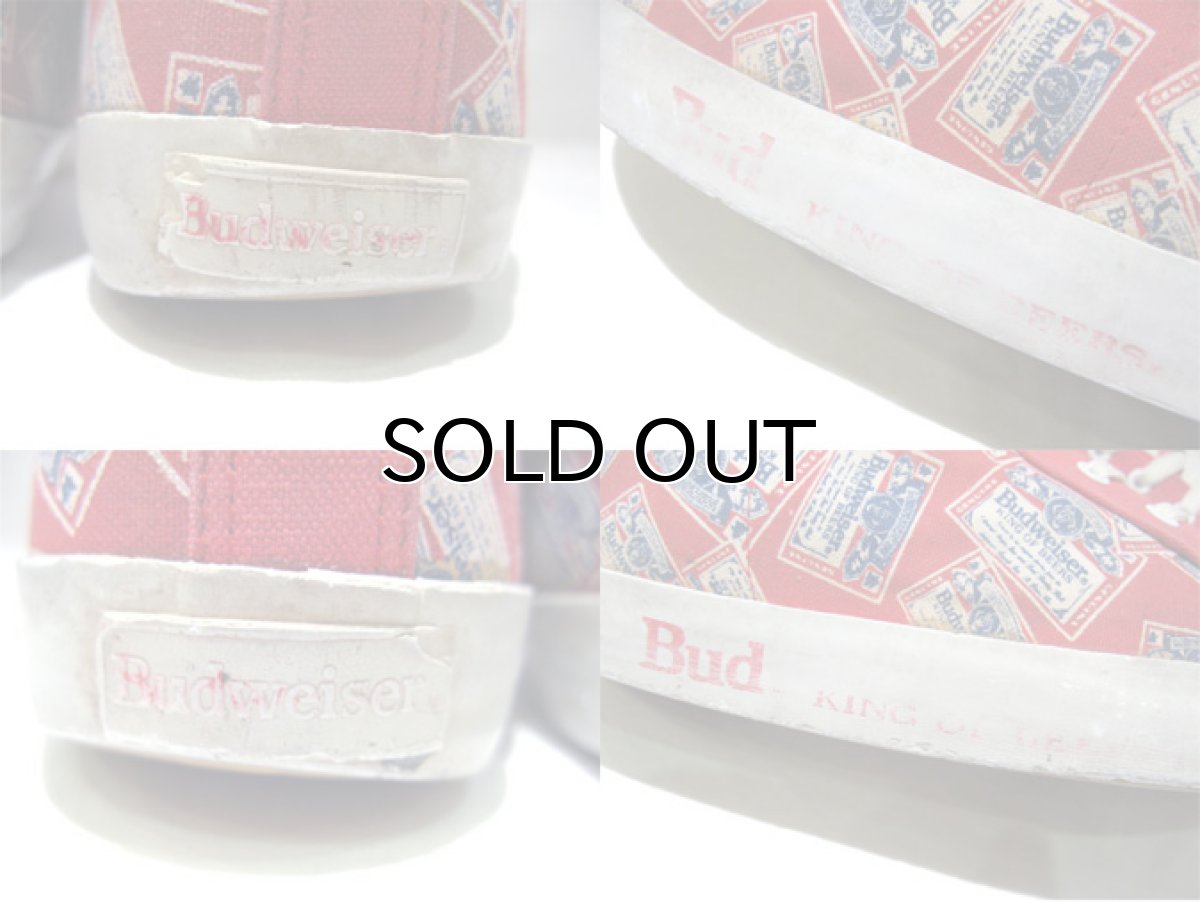 画像5: 1980's "Budweiser" Hi-Cut Canvas Sneaker   made in KOREA 総柄  size US 8 1/2 (26.5cm) (5)