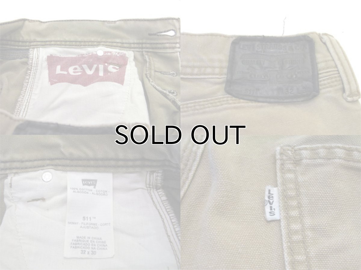 画像4: Levi's 511 Duck Skinny Pants　color : Beige　size w 32 inch  (表記 32) (4)