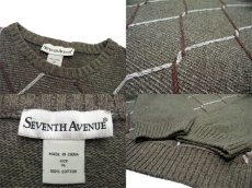 画像3: "Seventh Avenue" Big Size Design Sweater  Green系　size XL (表記 XL) (3)