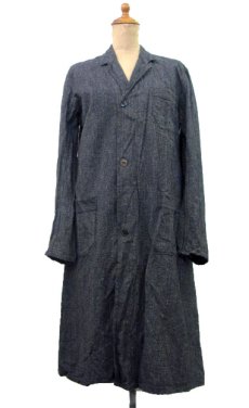 画像1: ~1950's Belgium "TUFACO" Salt and Pepper Atelier Coat Dead stock - one wash 　size S位 (表記 不明) (1)