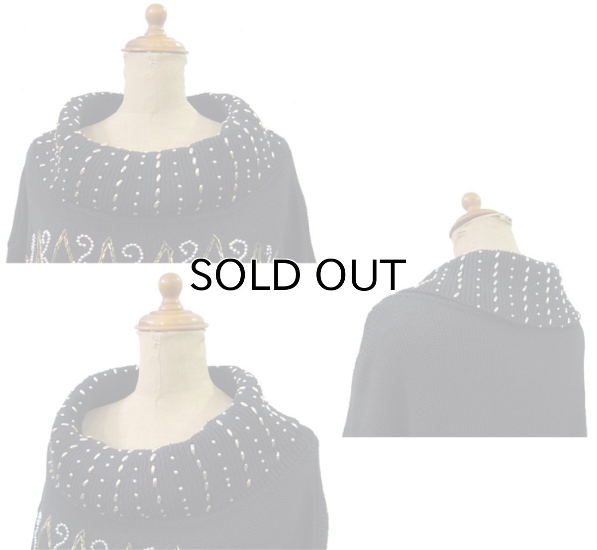 画像3: "Victoria Jones" Design Turtleneck Sweater size L - XL (表記 M) (3)