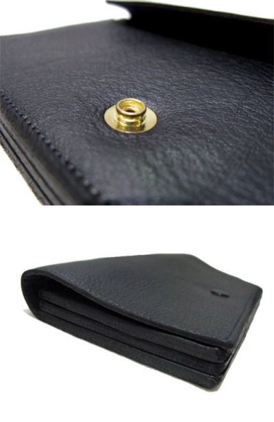 画像1: "JUTTA NEUMANN" Leather Wallet "the Waiter's Wallet"  color : BLACK / PURPLE 長財布