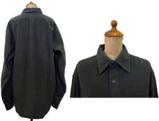 画像2: "J.Crew" L/S Solid Flannel Shirts  OLIVE系　size L位  (表記 M ) (2)