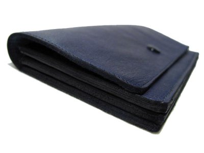 画像2: "JUTTA NEUMANN" Leather Wallet "the Waiter's Wallet"  color : NAVY / EMERALD 長財布