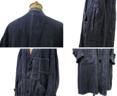 画像3: ~1940's French "ALA HOULETTE" Indigo Linen Work Coat　size L位 (表記 なし) (3)