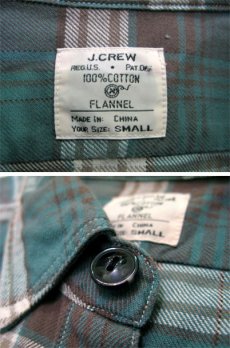 画像3: "J.Crew" L/S Check Flannel Shirts  GREEN系　size M位  (表記 S ) (3)