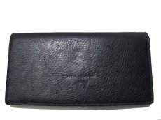 画像2: "JUTTA NEUMANN" Leather Wallet "the Waiter's Wallet"  color : BLACK / PURPLE 長財布 (2)