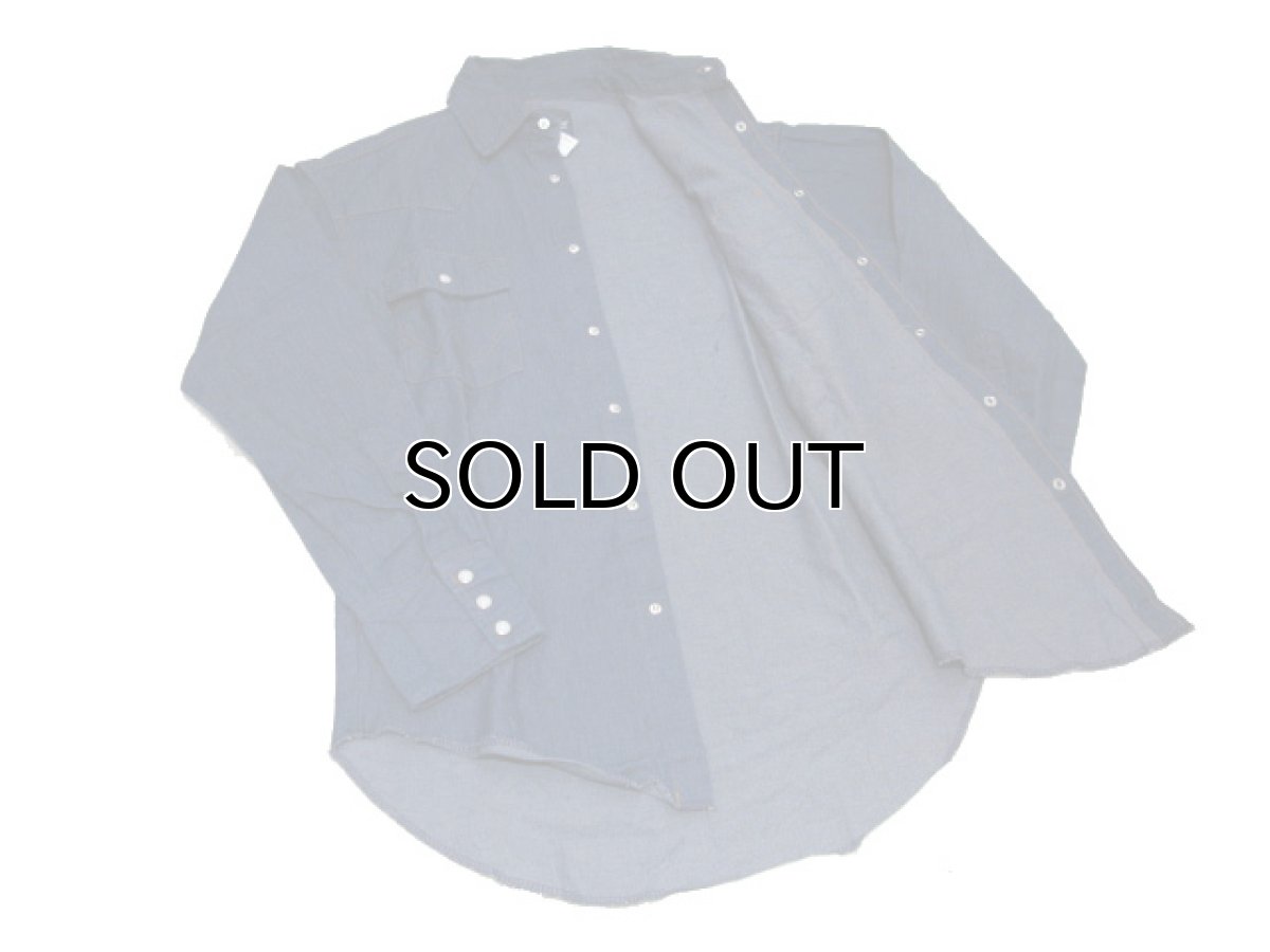 画像5: "Wangler" L/S Denim Western Shirts Dead Stock - onewash　size S位  (表記 14 1/2 x 32 ) (5)