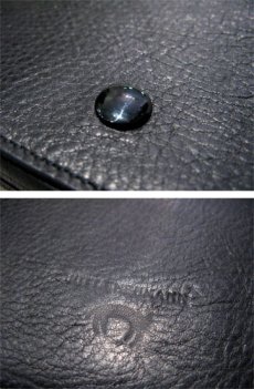 画像4: "JUTTA NEUMANN" Leather Wallet "the Waiter's Wallet"  color : BLACK / PURPLE 長財布 (4)