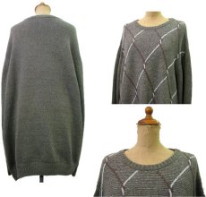 画像2: "Seventh Avenue" Big Size Design Sweater  Green系　size XL (表記 XL) (2)