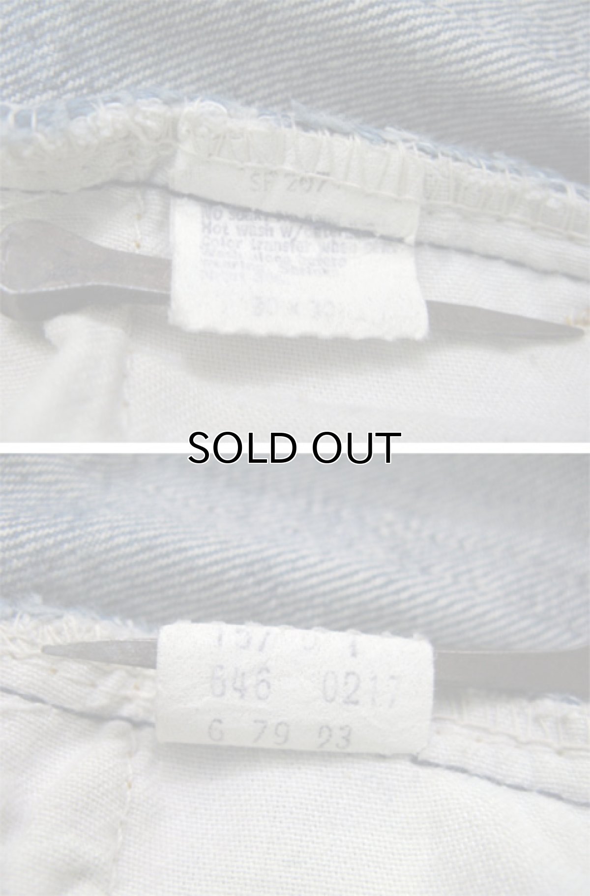 画像3: 1970's Levi's 646 Indigo Denim Pants size 29.5 inch (表記 30 x 30) (3)