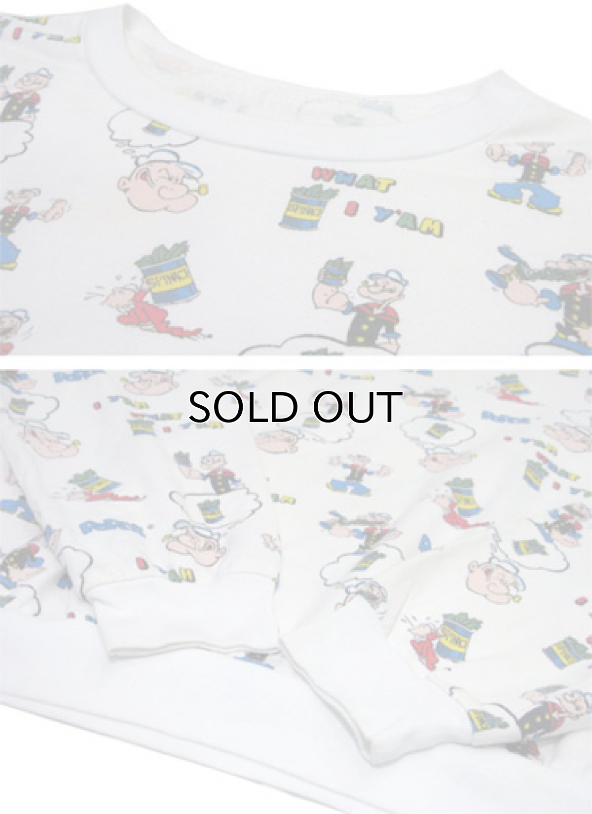 画像4: 1980's " POPEYE " Crew Neck Sweat WHITE size XL~ 位 (表記 なし) (4)