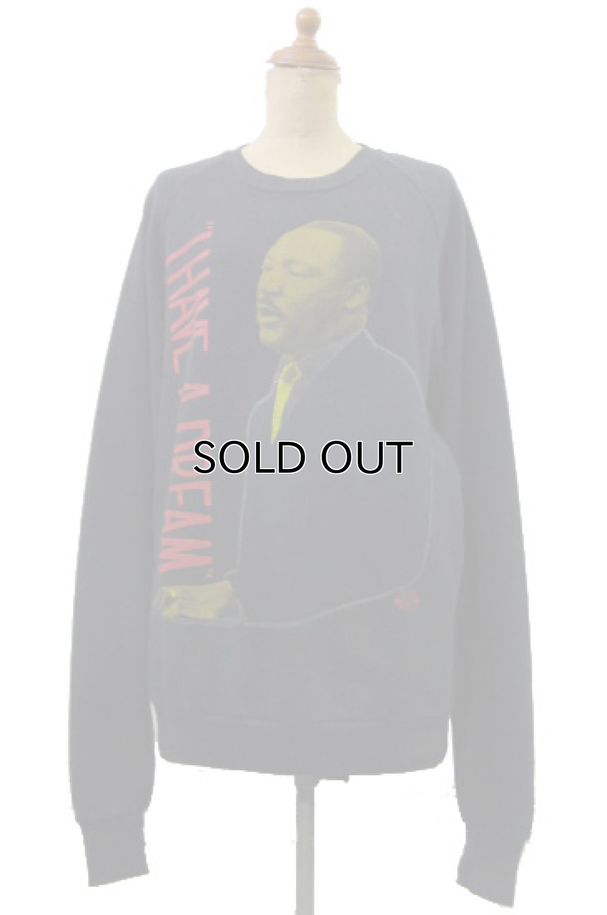 画像1: 1980's Jerzees " Martin Luther King jr. " Crew Neck Sweat　BLACK　size L 位 (表記 XL) (1)