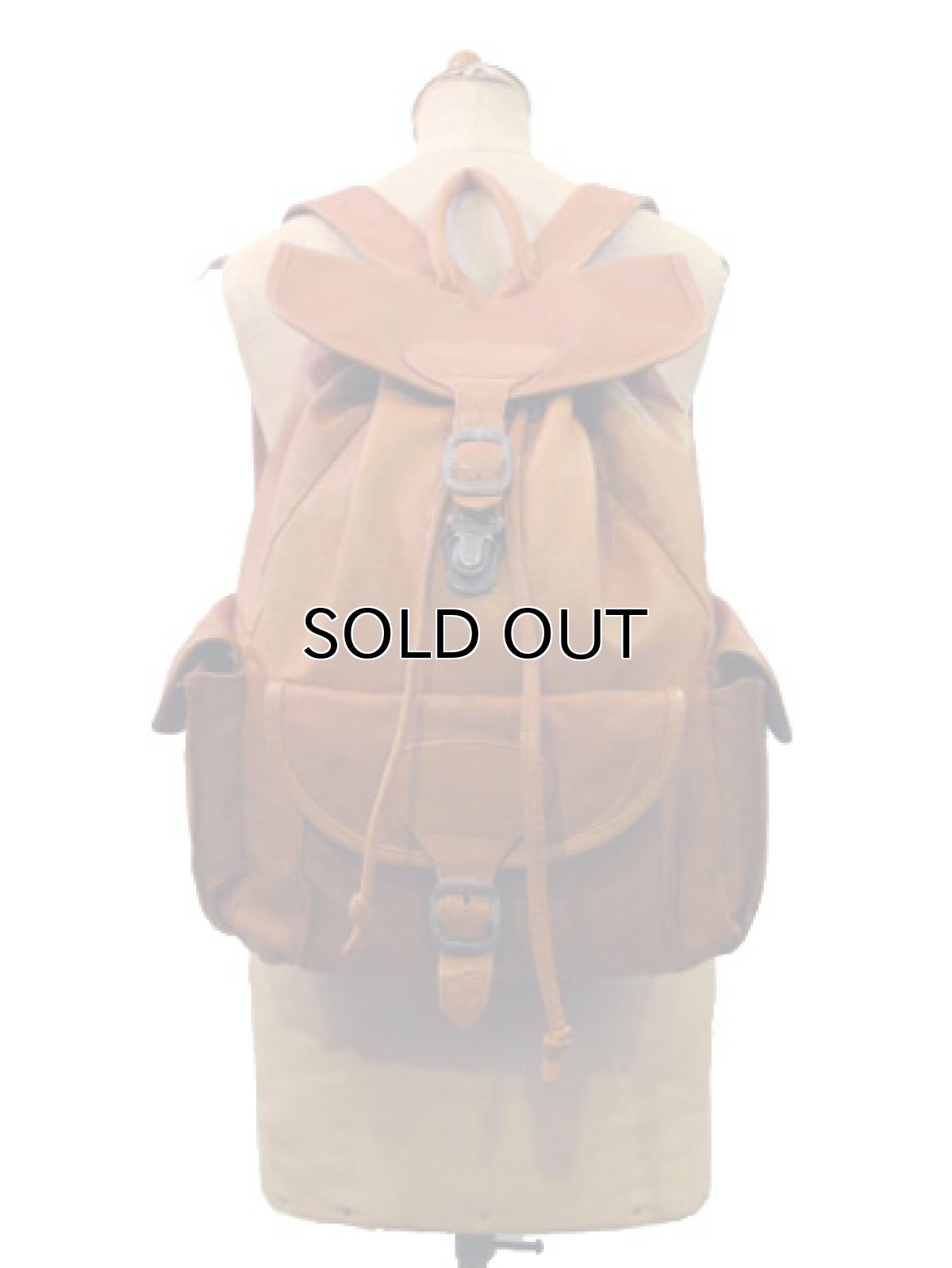 画像2: 1970's~ OLD Leather Back Pack  BROWN   (2)