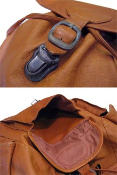 画像5: 1970's~ OLD Leather Back Pack 　BROWN　  (5)