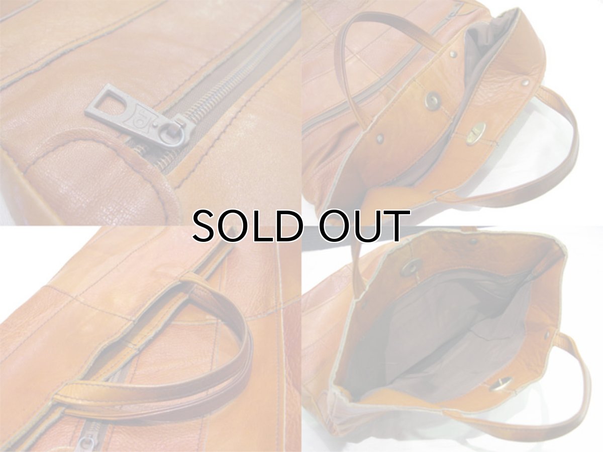 画像4: Europe Patch Work Leather Hand Bag 　Lt. BROWN　  (4)