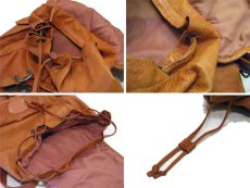 画像4: 1970's~ OLD Leather Back Pack 　BROWN　  (4)