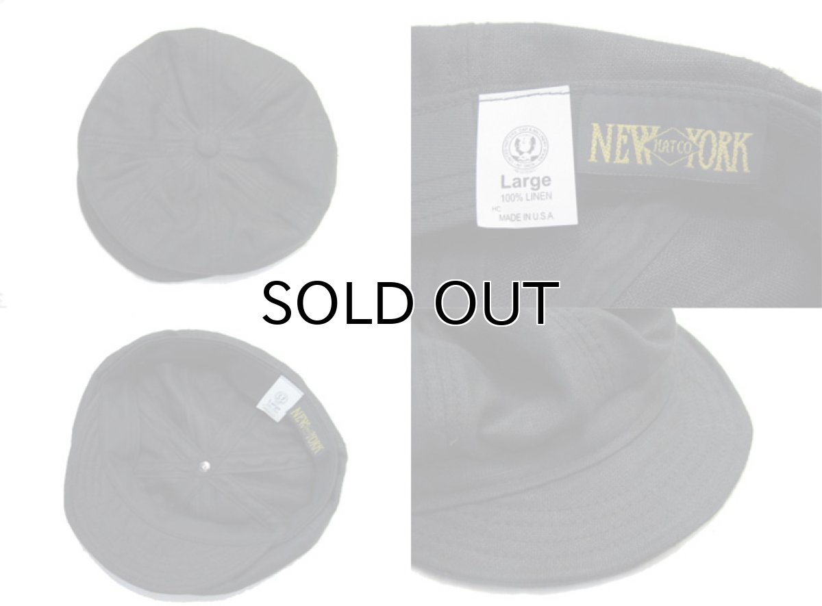 画像3: NewYorkHat "Spitfire" Linen Casquette　made in USA　BLACK (3)