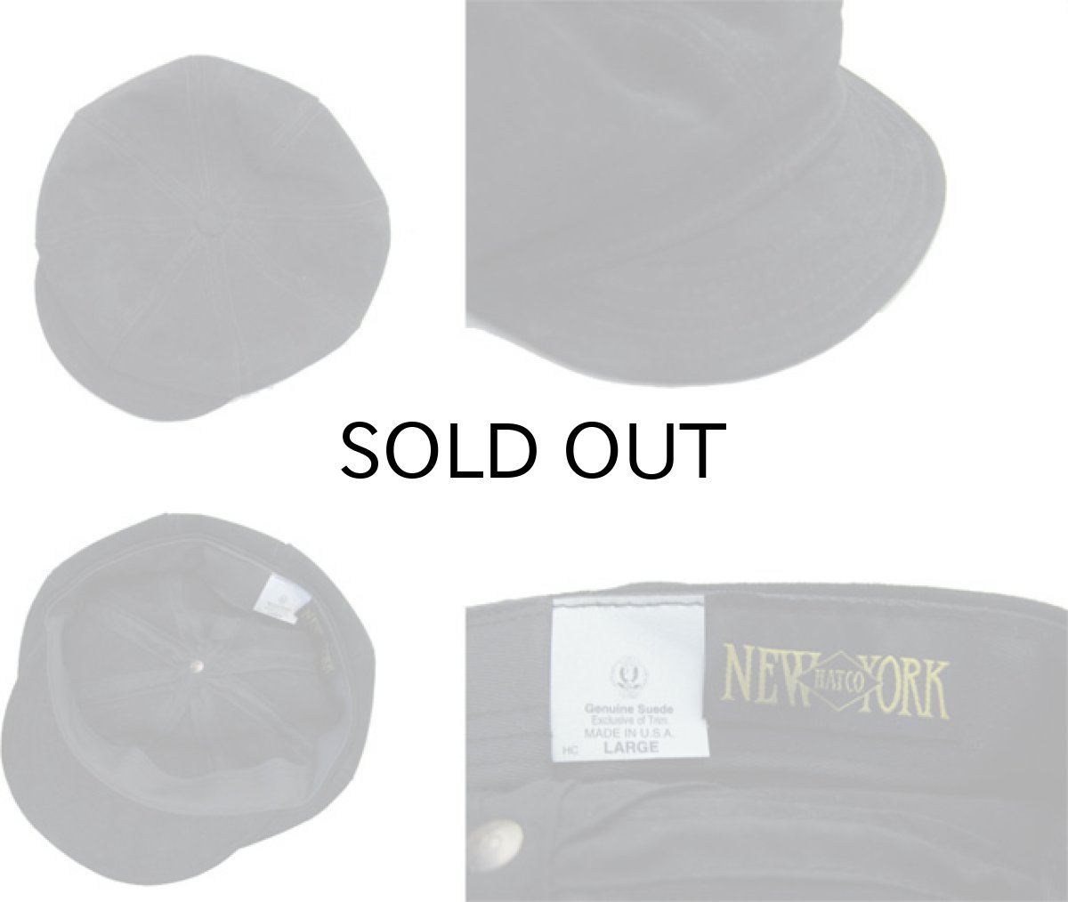 画像3: NewYorkHat "Spitfire" Suede Casquette made in USA BLACK (3)