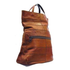 画像1: Europe Patch Work Leather Hand Bag 　Lt. BROWN　  (1)